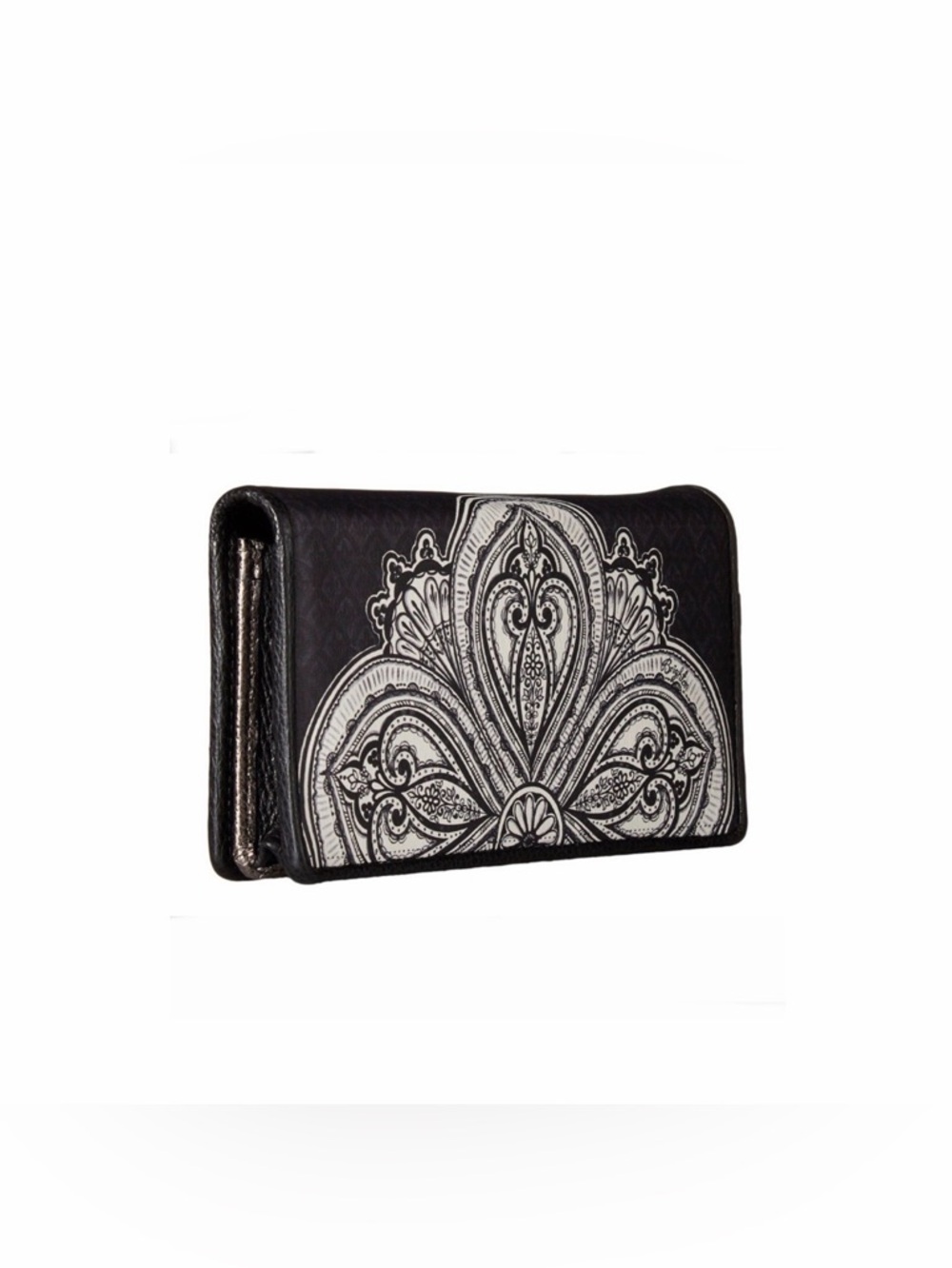 BRIGHTON leather WALLET black and white CASABLANCA designed Large checkbook